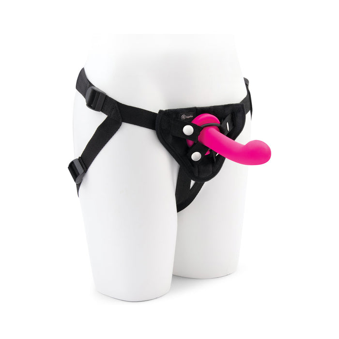 Pop Strap on Dildo & Harness Set in Pink Silicone - 5 inches