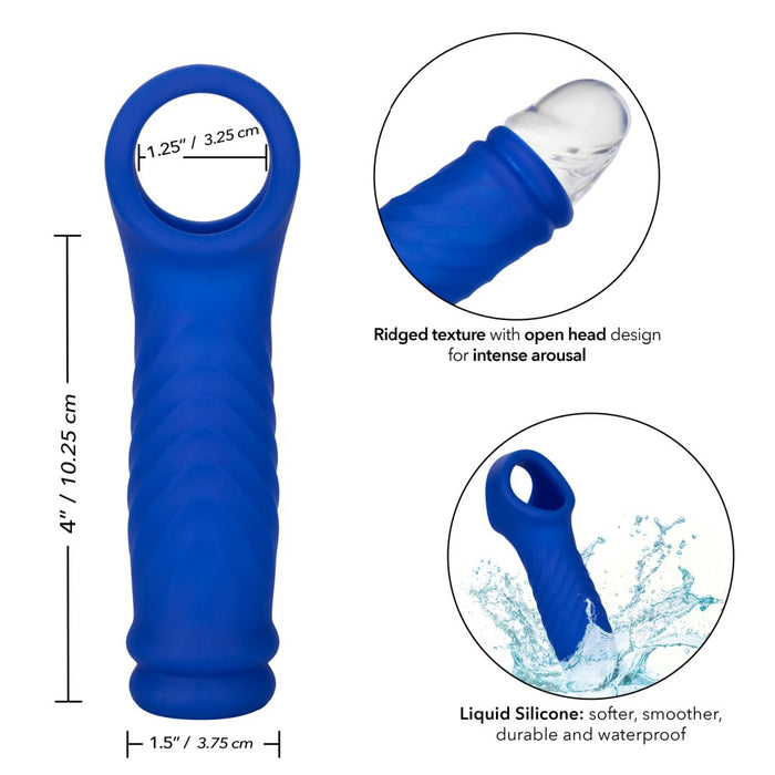 Admiral™ Liquid Blue Silicone Wave Penis Extension