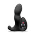 The Aneros Vice 2 Vibrating Remote Control Prostate Stimulator by Aneros is a sleek black massager designed with a curved, ergonomic shape. It includes an ergonomic wireless remote and control buttons on the base, complemented by a small display screen showing the number 18. With 72 sensory experiences available, this vibrating prostate stimulator provides personalized pleasure.