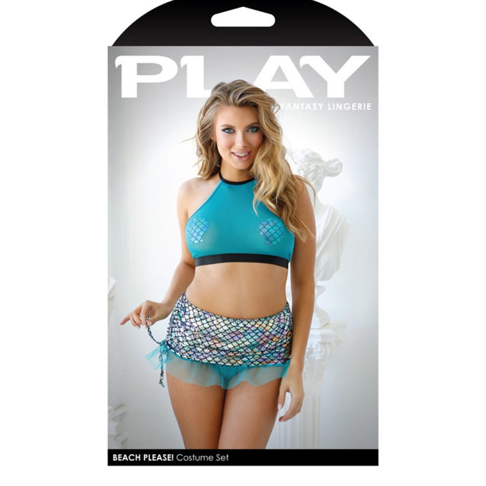 Beach Please Mermaid Costume size m/l packaging on a white background