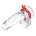 Creature Cocks Beast Mode Fantasy Cock Ring on clear dildo 