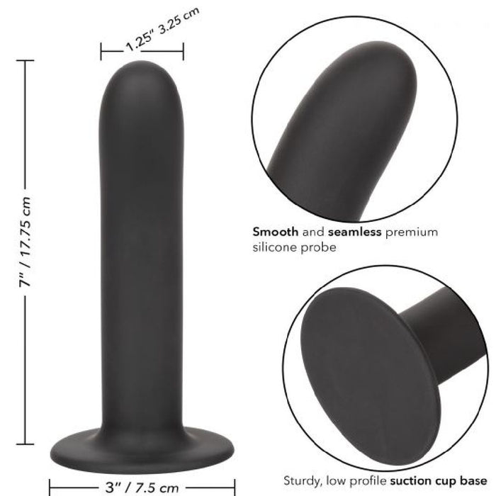 Boundless 7 Inch Smooth Black Silicone Dildo