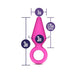 The Candy Rimmer Beginner Silicone Butt Plug - Pink by Blush is a delightful pink silicone toy featuring an anal-safe ring at its base. Measuring 1 inch in diameter at the widest point, with an insertable length of 1.75 inches, a total length of 3 inches, and a circumference of 3 inches, it's perfect for comfortable and exciting anal play.