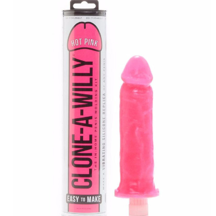 Clone A Willy Vibrating Silicone Penis Casting Kit - Hot Pink