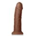 Colours Girthy 8 Inch Dual Density Silicone Dildo - Chocolate