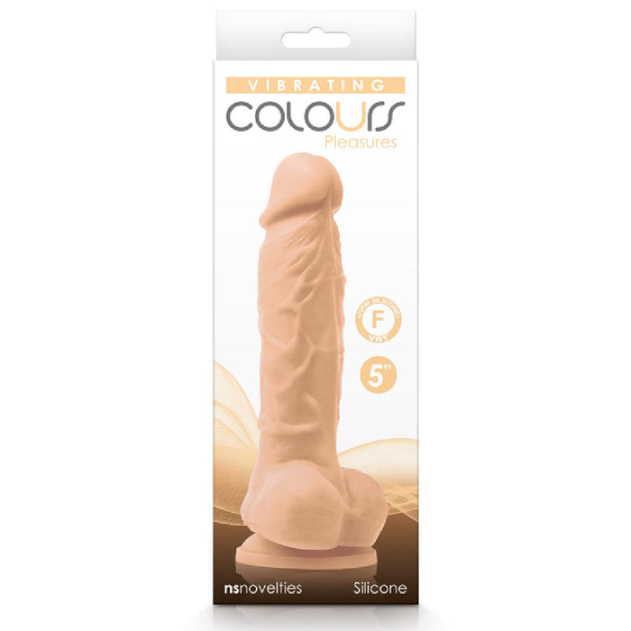 Colours Realistic Vibrating 6.5 Inch Silicone Dildo -Vanilla