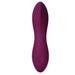 The Dame Dip Beginner's Internal & External Silicone Vibrator - Plum by Dame Products is a purple, handheld vibrator with a smooth, elongated shape and a slightly curved body. Crafted from premium silicone, it features multi-pattern vibration and a single button at the base. The exterior is soft to the touch and waterproof for added convenience.