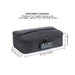 The Dorcel Lockable Discreet Black Storage Box by Lovely Planet is a black rectangular travel case designed with a combination lock on the front. It measures 27 cm (10.63 inches) in length, 16 cm (6.3 inches) in width, and 7.62 cm (3 inches) in height. The text above reads, "DISCREET DESIGN: Perfect for sex toys storage and safe travel, away from prying eyes.