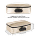 Introducing the Dorcel Lockable Discreet Gold Storage Box by Lovely Planet: This rectangular, gold-colored PU storage bag features a black zipper and a built-in customizable padlock. With dimensions of 27 cm (10.63 inches) in length, 16 cm (6.3 inches) in width, and 7.62 cm (3 inches) in height, it boasts premium PU material with a smooth surface for a luxurious touch.