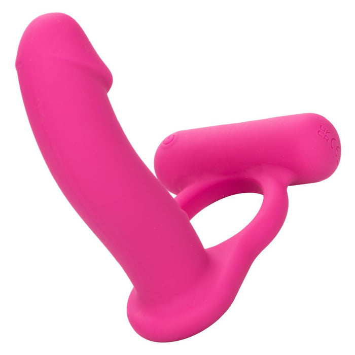 Double Diver Vibrating Pink Cock Ring for Double Penetration