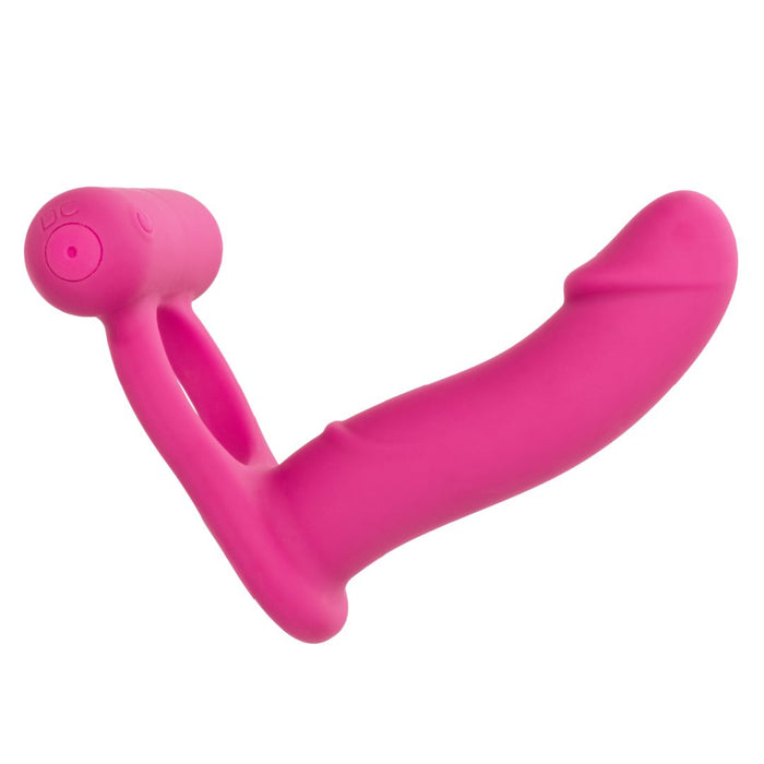 Double Diver Vibrating Pink Cock Ring for Double Penetration