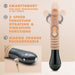 The Blush Dr. Knight Vibrating Thrusting Gyrating Realistic Silicone Dildo in Vanilla is displayed against a beige background. Text details its features: SmartThrust for deep penetration, 3-speed thrusting and vibration functions, powerful speeds, body-safe materials, and Magna Charge rechargeable capability.