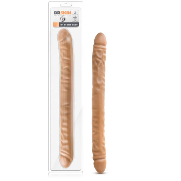 Dr. Skin 18 Inch Double Ended  Dildo - Mocha