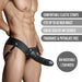 Dr Skin 6 Inch Hollow Penis Strap On by Blush - Black features