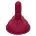 A vibrant red silicone kitchen sink plunger, with a textured handle and a ribbed suction cup base, is designed to tackle kitchen sink clogs effortlessly. It boasts a sturdy, ergonomic grip for ease of use. For an added touch of versatility and a more efficient cleaning experience, consider pairing it with the CalExotics Dual Rider Remote Control Thrust & Grind Humping Vibrator.