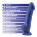 Ergo Silicone Suction Cup 7.5 Inch Dildo - Indigo