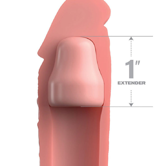 Fantasy 7 Inch Silicone Penis Extension with 1 inch Plug - Vanilla