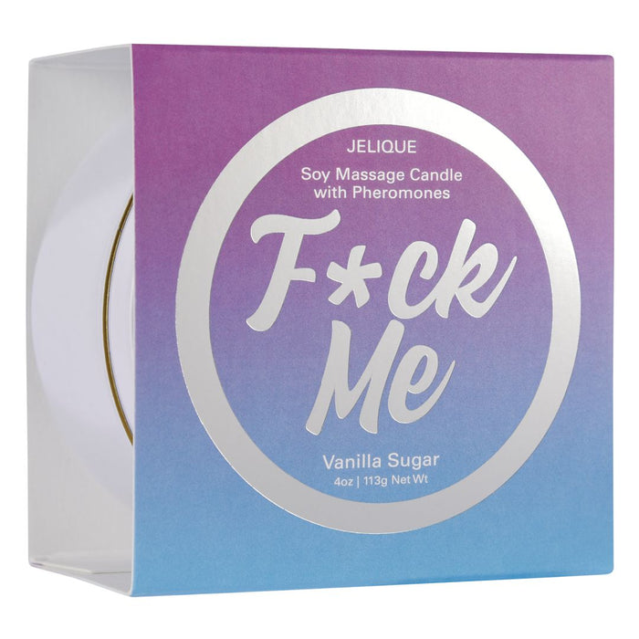 F*ck Me Pheromone Massage Candle - Vanilla Sugar Scent front of package