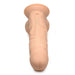 Fleshstixxx 8 Inch Vibrating Silicone Dildo with Balls - Vanilla