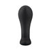 A sleek, black anal and prostate plug with a rounded design and a bulbous head. Crafted from smooth, matte silicone, the Fun Factory Bootie Small features a tapered handle with a button on the side. This versatile device by Fun Factory is also waterproof for added convenience and ease of cleaning.