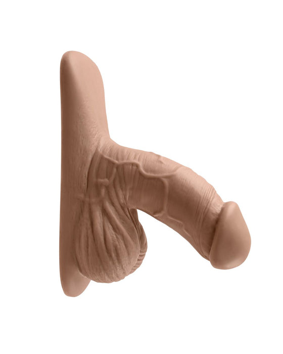 Gender X 4 Inch Ultra Realistic Silicone Packer with Wide Base - Caramel