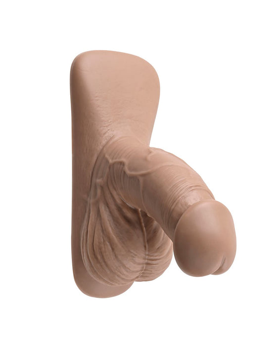 Gender X 4 Inch Ultra Realistic Silicone Packer with Wide Base - Caramel