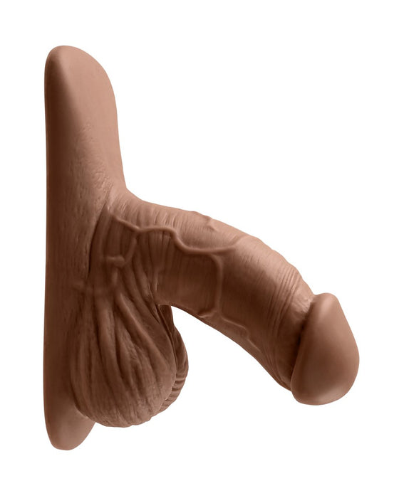 Gender X 4 Inch Ultra Realistic Silicone Packer with Wide Base - Chocolate