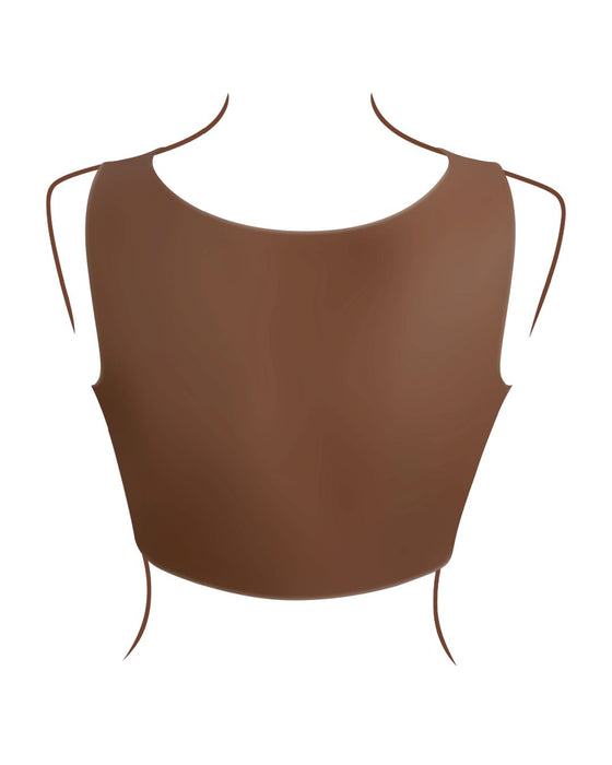 Gender X Wearable Silicone D Cup Breasts - Chocolate