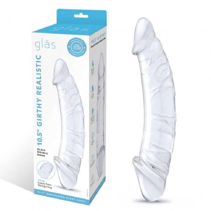 Glas Girthy Realistic Glass 10.5 Inch Double Dildo