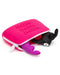 Happy Rabbit WOW Small Silicone Zipper Storage Case - Pink with toys peeking out