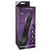 Box packaging of Heating Ass Thruster Remote Control Silicone Vibrator by Pipedream Products. The box is black and purple with product images and icons showing features like silicone material, waterproof, vibrating, and thrusting modes. Includes a remote control and label for free prep kit.