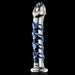 Icicles No. 5 Blue Spiral Glass 7 Inch Dildo