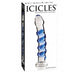 Icicles No. 5 Blue Spiral Glass 7 Inch Dildo