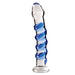 Icicles No. 5 Blue Spiral Glass 7 Inch Dildo