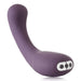 The Je Joue G-Kii Flexible Clitoral & G-Spot Vibrator - Purple by Je Joue is a purple, curved personal massager with a seamless silicone body and a control panel featuring three buttons at the base. This USB rechargeable device is ergonomically designed for user comfort and includes an adjustable G-spot vibrator.