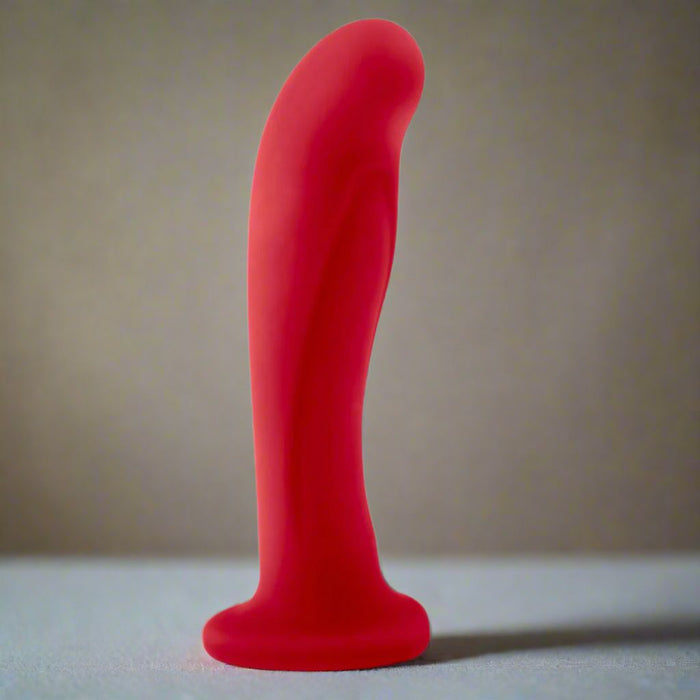 Jezebel Silicone 6 Inch G-Spot Dildo - Crimson Red