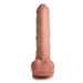 Jock Uncut Dual Density Silicone 9.8 Inch Dildo with Balls - Vanilla