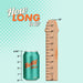 A graphic depicting a green soda can labeled "Betty Soda" beside a wooden, phallic-shaped ruler from the King Cock 10 Inch Suction Cup Dildo - Vanilla. The can measures 4.83 inches, while the ruler shows measurements up to 10 inches. The text reads, "How LONG is it?