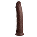 King Cock Elite 11" Silicone Dual Density Dildo - Chocolate