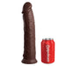 King Cock Elite 11" Silicone Dual Density Dildo - Chocolate