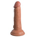 King Cock Elite 6" Silicone Dual Density Dildo - Caramel