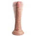 King Cock Elite 7" Vibrating Silicone Dual Density Dildo - Vanilla