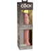 King Cock Elite 7" Vibrating Silicone Dual Density Dildo - Vanilla