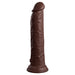 King Cock Elite 9" Vibrating Silicone Dual Density Dildo with Remote  - Chocolate