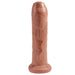 King Cock Uncut 7 Inch Suction Cup Dildo with Moving Foreskin  - Caramel