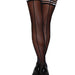 Kix'ies Lois Silky Sheer Black with Back Seam Thigh Highs (sizes A-D)