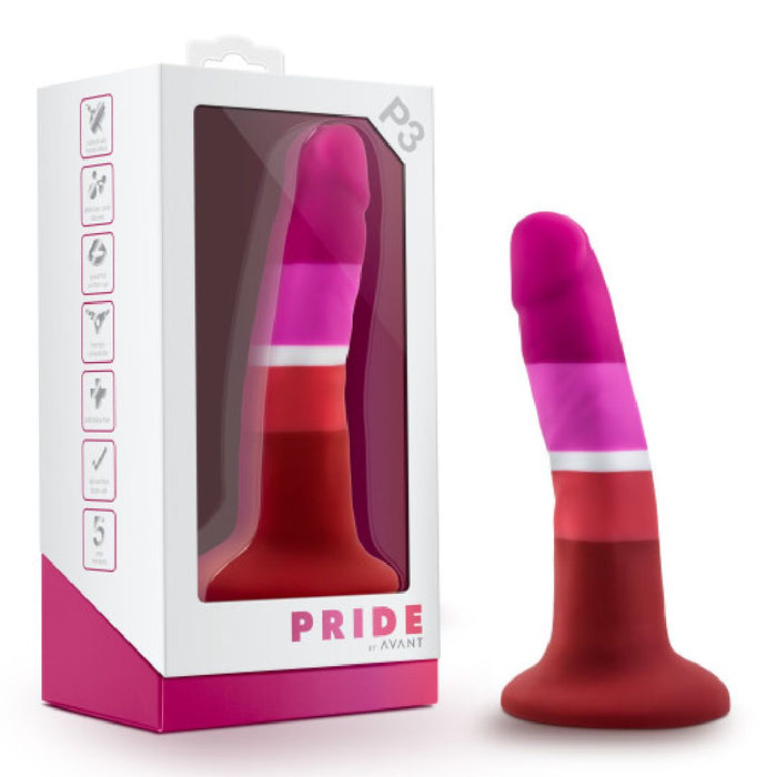 Lesbian Pride 5.5 Inch Silicone Suction Cup Dildo