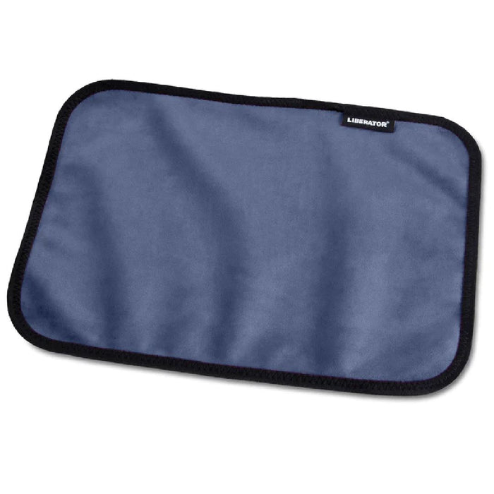 Liberator Fascinator Toy Pad Mini Waterproof Sex Blanket - Blue angled view 