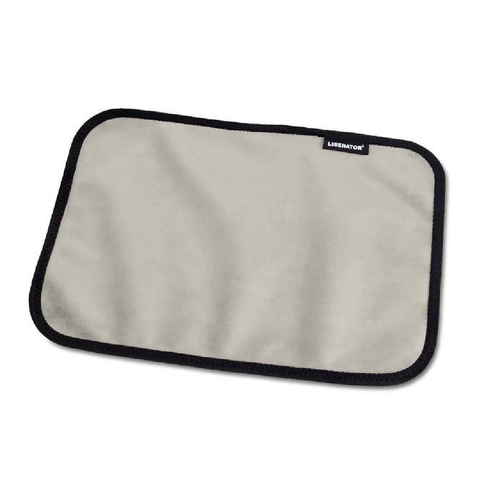 Liberator Fascinator Toy Pad Mini Waterproof Sex Blanket - Grey  angled view 