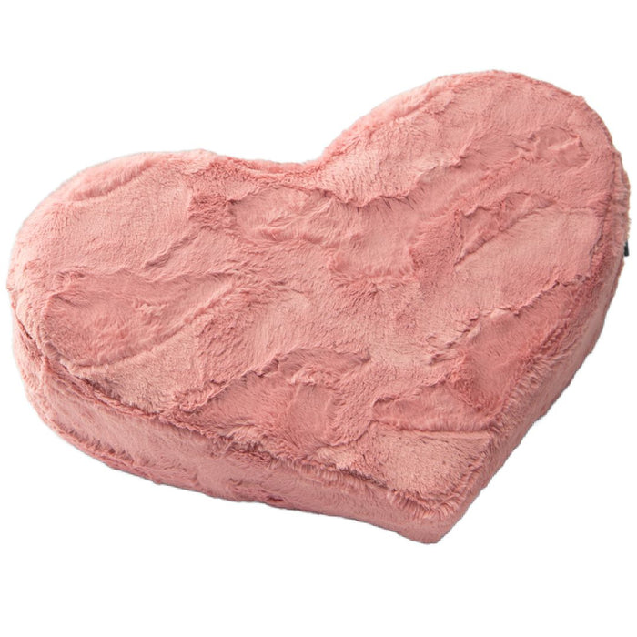 Liberator Faux Fur Heart Wedge Sex Positioning Cushion - Pink